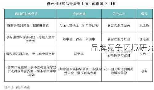品牌竞争环境研究