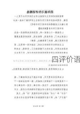 四评价语
