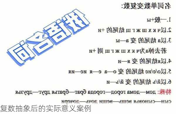 复数抽象后的实际意义案例