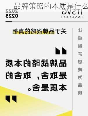 品牌策略的本质是什么
