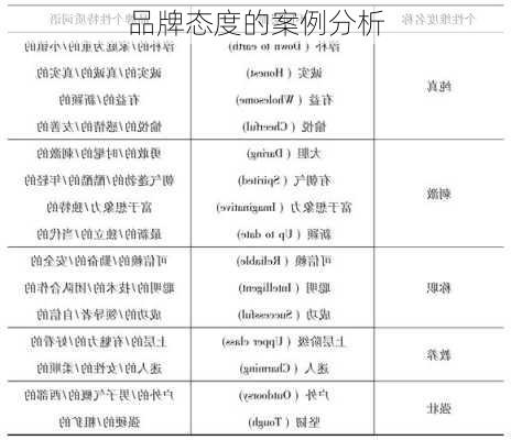 品牌态度的案例分析