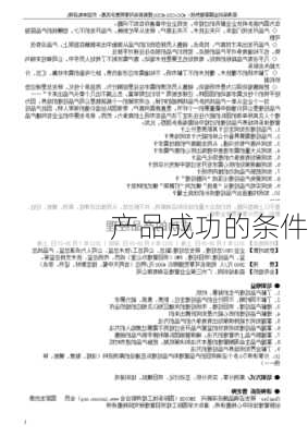 产品成功的条件