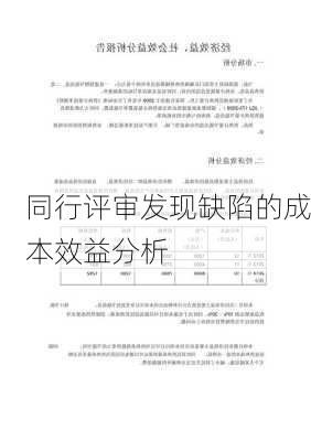 同行评审发现缺陷的成本效益分析