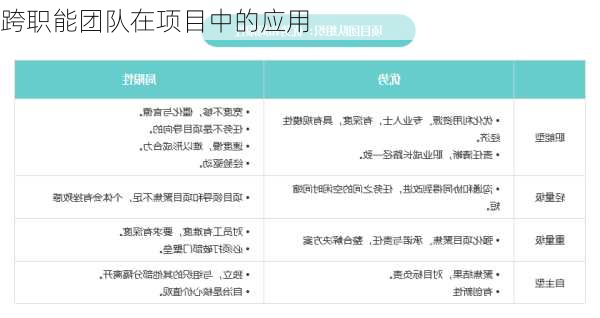 跨职能团队在项目中的应用