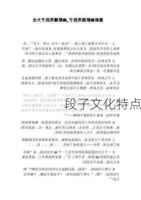 段子文化特点