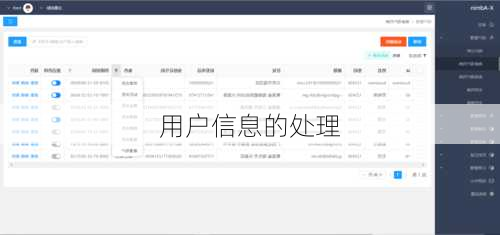 用户信息的处理