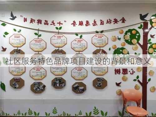 社区服务特色品牌项目建设的背景和意义