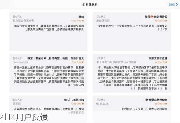 社区用户反馈