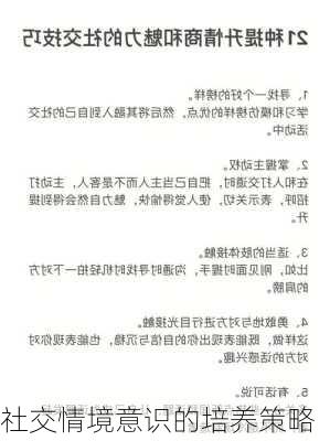 社交情境意识的培养策略