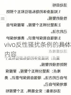vivo反性骚扰条例的具体内容