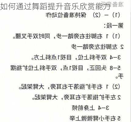 如何通过舞蹈提升音乐欣赏能力