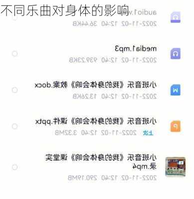 不同乐曲对身体的影响