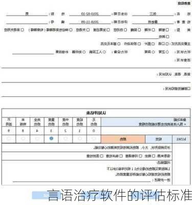 言语治疗软件的评估标准