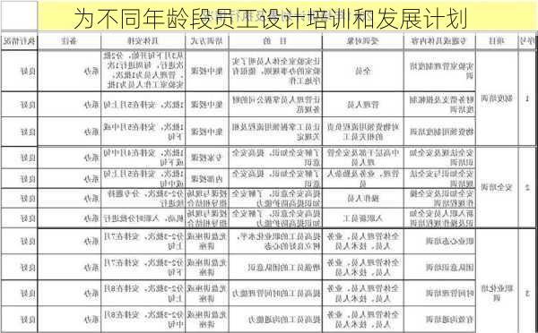 为不同年龄段员工设计培训和发展计划