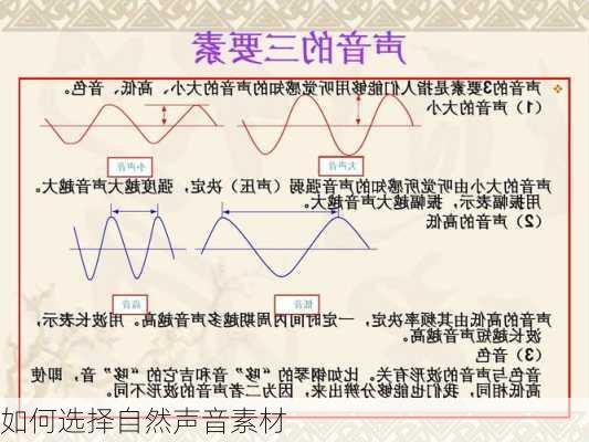 如何选择自然声音素材