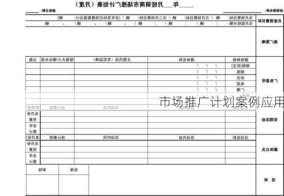 市场推广计划案例应用