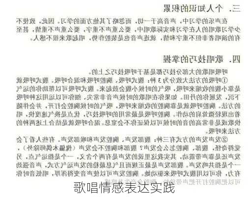 歌唱情感表达实践