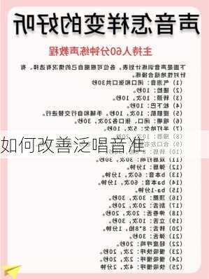 如何改善泛唱音准