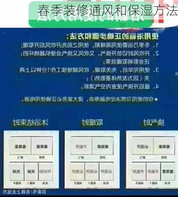 春季装修通风和保湿方法