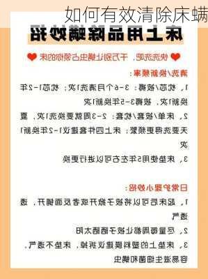 如何有效清除床螨