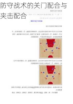 防守战术的关门配合与夹击配合
