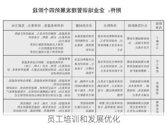 员工培训和发展优化