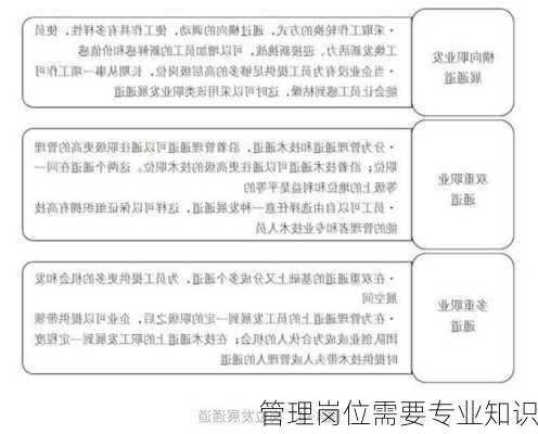 管理岗位需要专业知识