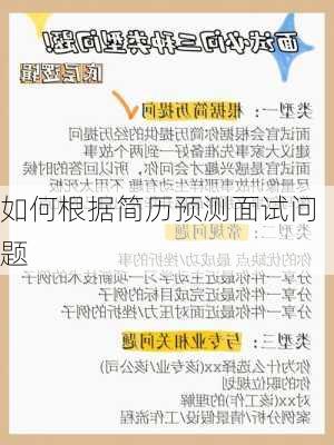 如何根据简历预测面试问题