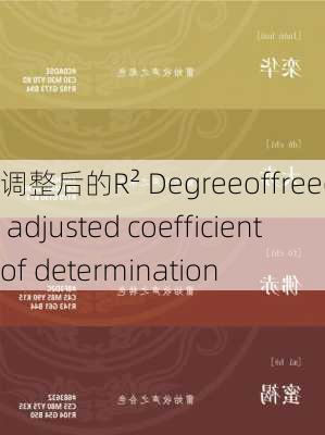 调整后的R² Degreeoffreedom adjusted coefficient of determination