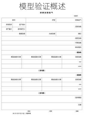 模型验证概述