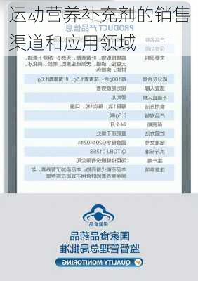 运动营养补充剂的销售渠道和应用领域