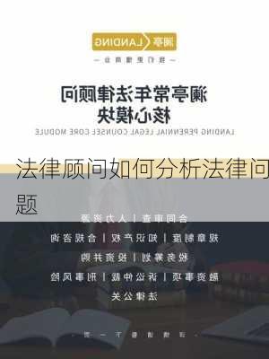 法律顾问如何分析法律问题