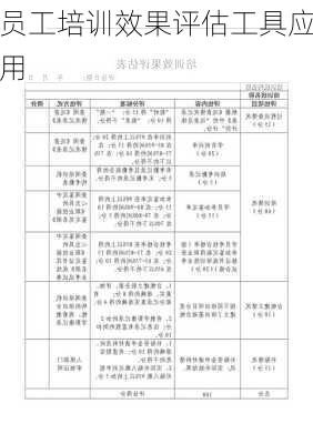 员工培训效果评估工具应用