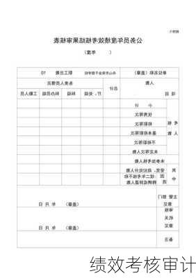 绩效考核审计