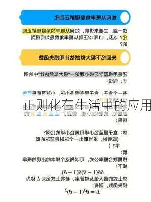 正则化在生活中的应用