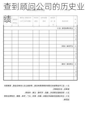查到顾问公司的历史业绩