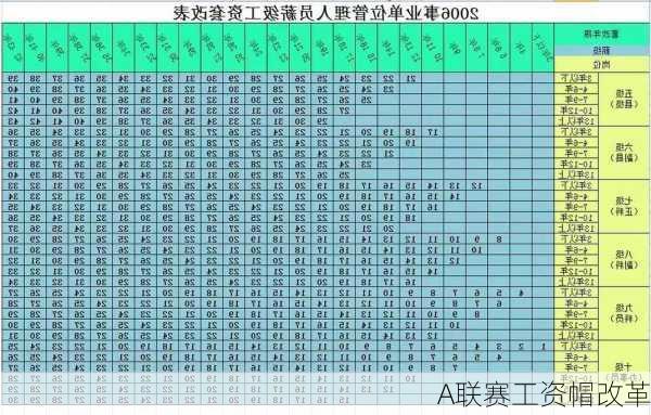 A联赛工资帽改革