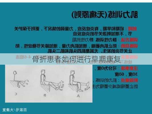 骨折患者如何进行早期康复