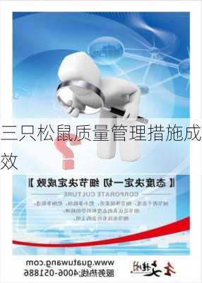 三只松鼠质量管理措施成效