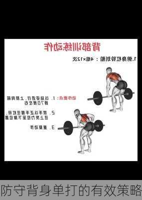 防守背身单打的有效策略