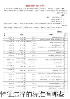 特征选择的标准有哪些