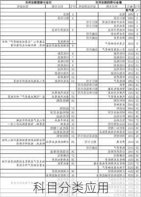 科目分类应用
