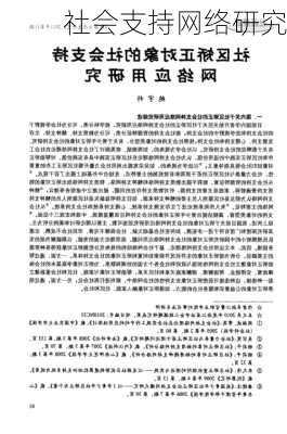 社会支持网络研究