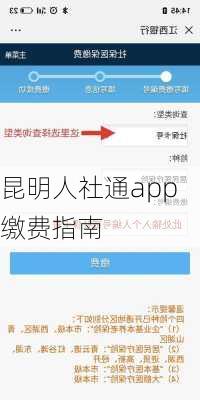 昆明人社通app缴费指南