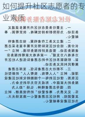 如何提升社区志愿者的专业素质
