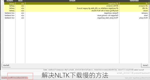 解决NLTK下载慢的方法