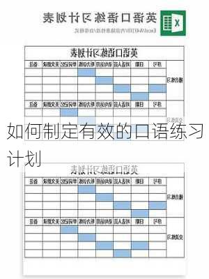如何制定有效的口语练习计划