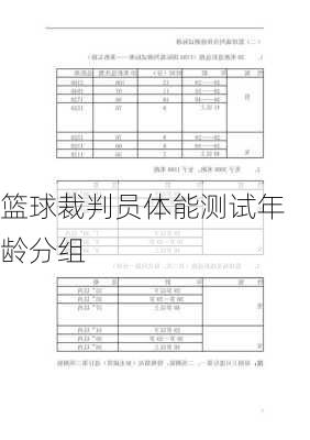 篮球裁判员体能测试年龄分组