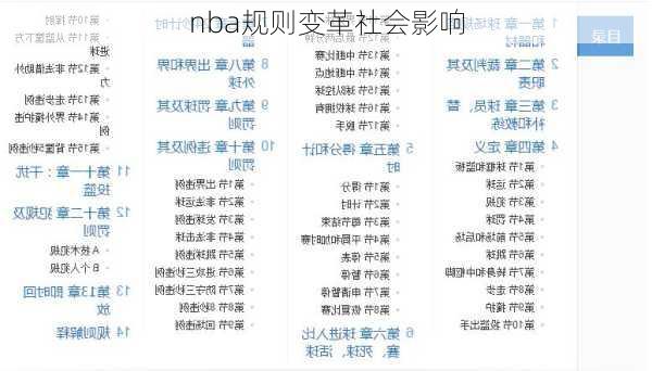 nba规则变革社会影响