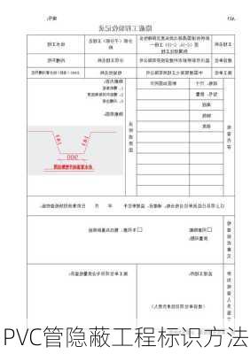 PVC管隐蔽工程标识方法